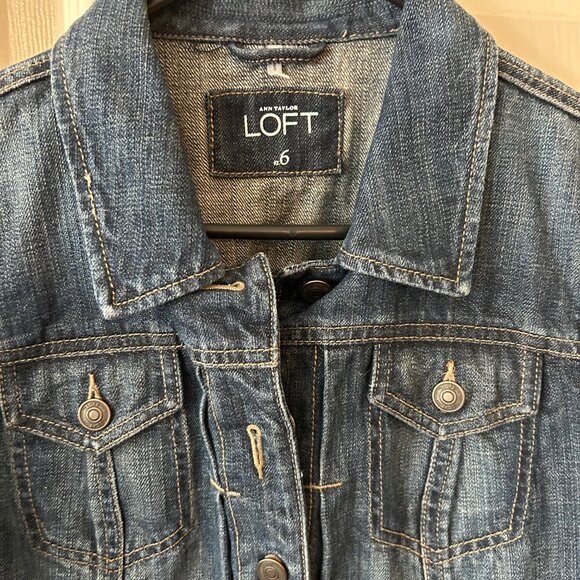 Loft Jean Jacket Size 6 - Picture 2 of 7